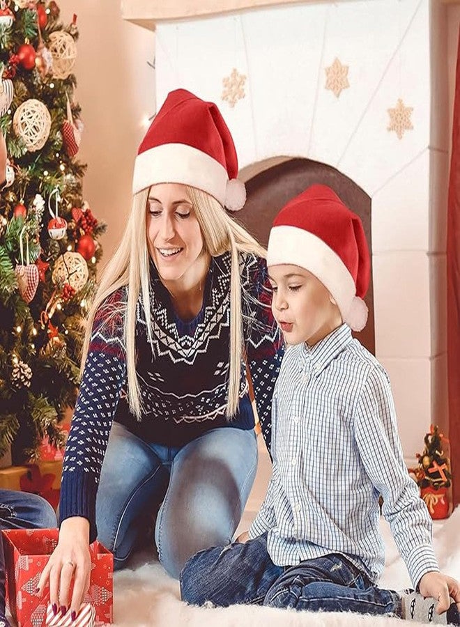 SAI PRASEEDA قبعات بابا نويل من ساي براسيدا - عبوة من 10 قبعات | لون أحمر وأبيض | قبعات بابا نويل خفيفة الوزن للأطفال، والحفلات، والمدارس، وتزيين العطلات SMNCTH1 - Image 3